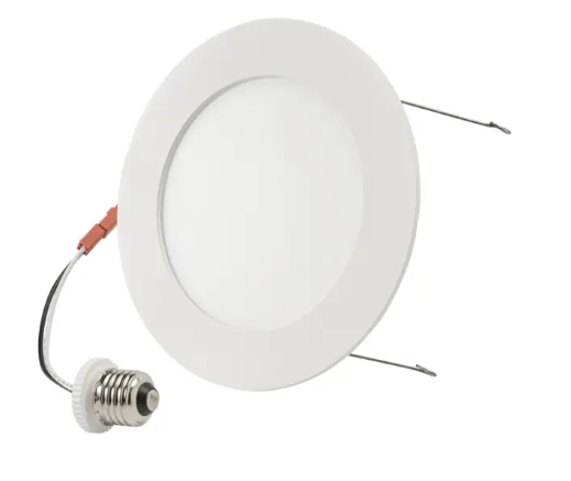 Keystone KT-LED15PSWD-6A-9CSF-DIM Aviva 6" Round Slim LED Wafer Retrofit Downlight, Selectable Wattage, Multi-Color Temperature, Voltage 120V, White