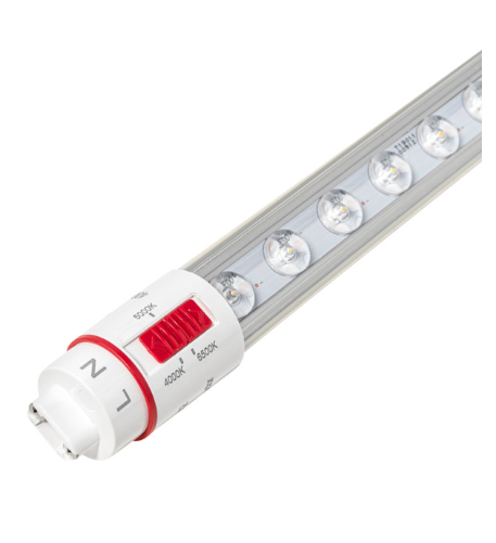 Keystone KT-LED16T8-72P1SO-8CSK-DX2 72in 16W LED Sign Tube, Single Sided, Clear Optical Lens, Color SElect (3CCT-4000/5000/6500K), Double & SIngle Ended, Rotatable R17d End Caps, 120-277V Input