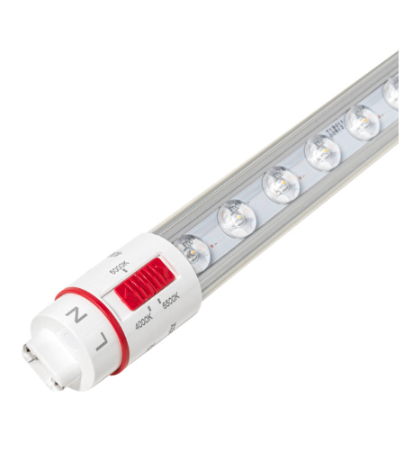 Keystone KT-LED21T8-96P1SO-8CSK-DX2 96in 21W LED Sign Tube, Single Sided, Clear Optical Lens, Color Select (3CCT-4000/5000/6500K), Double & Single Ended, Rotatable R17d End Caps, 120-277V Input