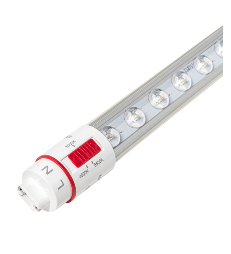 Keystone KT-LED24T8-108P1SO-8CSK-DX2 108in 24W LED Sign Tube, Single Sided, Clear Optical Lens, Color Select (3CCT-4000/5000/6500K), Double & Single Ended, Rotatable R17d End Caps, 120-277V Input