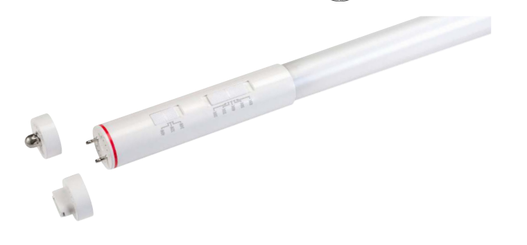 Keystone KT-LED40PST8-96GC-8CSJ-D2 40W LED T8 Lamp, 8ft Long, Glass Coated Construction, 5CCT Selectable (30/35/40/50/6500K), 3 Power Level Select (40/32/24W), 120-277V Input, Single Pin Base (FA8) and HO Base Adapters (R17d), 1 Clamp