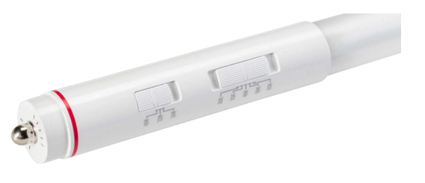 Keystone KT-LED40PST8-D48GC-8CSJ-D2 40W LED T8 Lamp, 8ft Long, 2-Piece Glass Coated Construction, 5CCT Selectable (30/35/40/50/6500K), 3 Power Level Select (40/32/24W), 120-277V Input, Single Pin Base (FA8) and HO Base Adapters (R17d), 1 Clamp