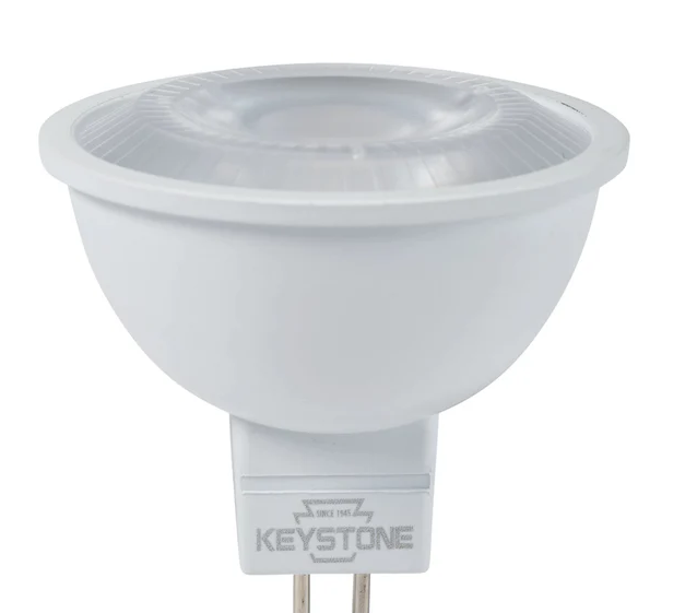 Keystone KT-LED7.5MR16-NS-950 /G2 LED MR16 Bulb, GU5.3, 25 Degree Beam, Wattage 7.5W, Lumens 570 lm, Voltage 12V, Color Temperature 5000K
