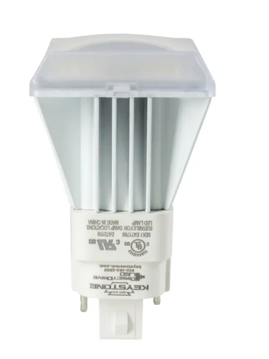 Keystone KT-LED82P-V-835-D-DP LED PL Lamp, 2-Pin G24d Base, Wattage 8W, Color Temperature 3500K, 900 Lumens, Voltage 120-277V