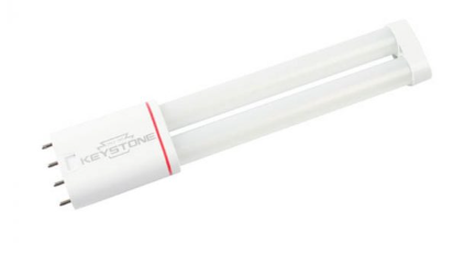 Keystone KT-LED8PLL-9GC-830-D LED Non-Dimmable 8.5W 4 Pin Single Twin Tube PLL Bulb, CCT 3000K