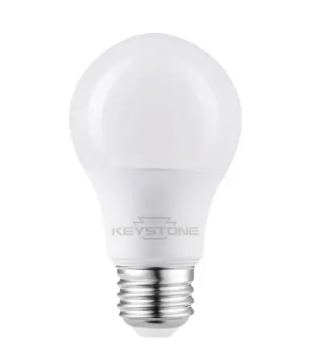 Keystone KT-LED9.5A19-O-827 /G3 9W LED A19 Bulb, E26, 800 lm, 120V, CCT 2700K