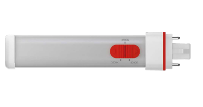 Keystone KT-LED94P-H-8CSI-S 9W 4-pin Compact LED Lamp, Horizontal Orientation, Ballast Compatible, G24q Base, 2700/4000/5000K Color Select