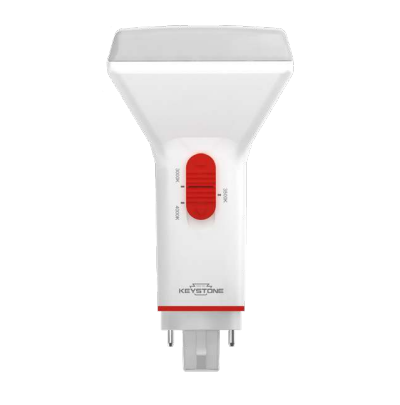 Keystone KT-LED94P-V-8CSI-S 9W 4-pin Compact LED Lamp, Vertical Orientation, Ballast Compatible, G24q Base, 2700/4000/5000K Color Select