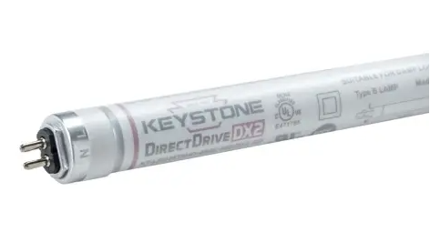 Keystone KT-LED9T5HE-24GC-865-D-CP 2-ft LED T5 Tube, Shatter-Proof Coated Glass, Internal Driver, Wattage 9W, Color Temperature 6500K, Voltage 120-277V Input