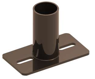 Keystone KT-PMST-SQ-S Pole Mount Tenon, Single 2 3/8", Side Mount for Square Pole, Bronze
