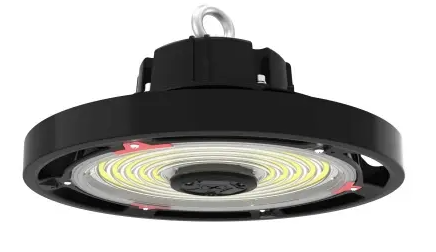 Keystone KT-RHLED150PS-12C-8CSB-VDIM-P Round High Bay, Voltage 120V-277V, Selectable Wattage, Multi-Color Temperature, Black