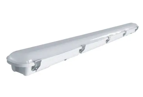Keystone KT-VTLED63-4A-840-VDIM-P 4-ft LED Vapor Tight Fixture, Wattage 63W, Lumens 8065 lm, Voltage 120V-277V, Color Temperature 4000K, Frosted