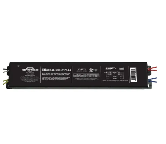 Keystone KTG200-2L-500-UV-PS-L4 Ballast for UV-C Germicidal Lamps - 1 or 2 Lamps - 500mA Output - 120-277V