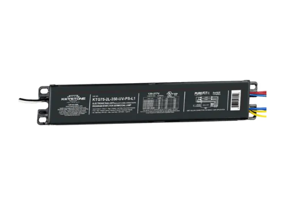 Keystone KTG75-2L-350-UV-PS-L1 Ballast for UV-C Germicidal Lamps - 1 or 2 Lamps - 350mA Output - 120-277V