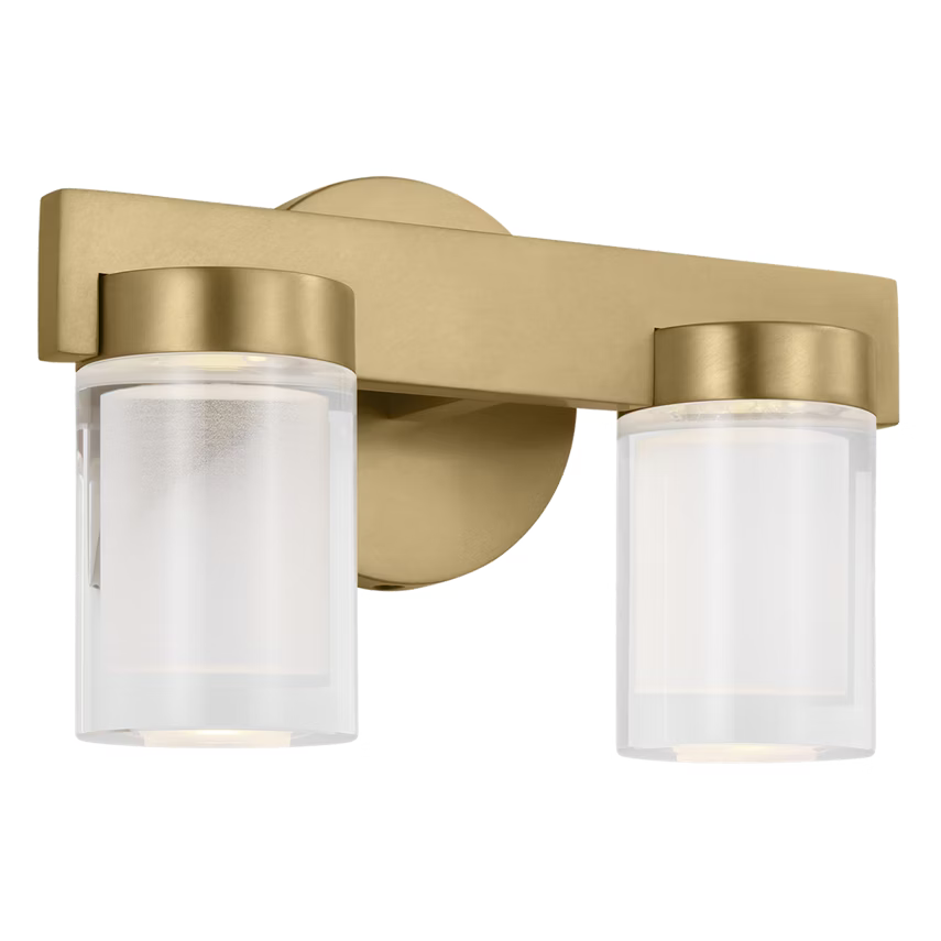 Visual Comfort Architectural KWBA20027NB Esfera Small Bath - Natural Brass- 13.9W 2700K - 1310 Lumens - Dimmable - Vertical Mount