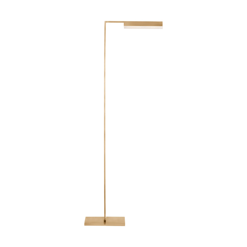 Visual Comfort Architectural KWFL71427HABALB  Linea 1-lt 42" Tall LED Floor Lamp - Color Temperature: 2700K - Finish: Antique Brass