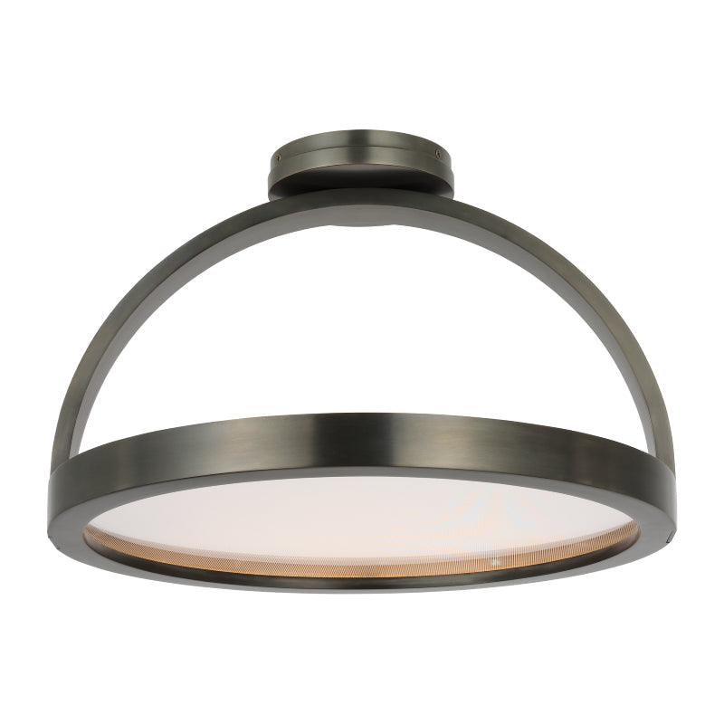 Visual Comfort Architectural KWFM19127BZ Modern Cerne 16" LED Semi Flush Light - CCT:2700K - Finish: Dark Bronze