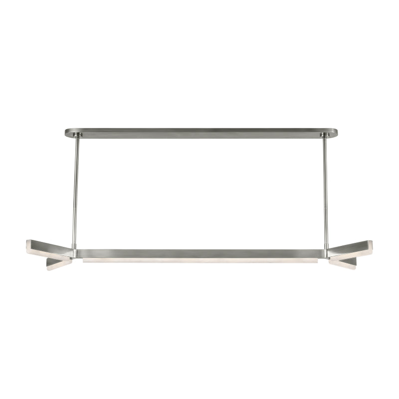 Visual Comfort Architectural KWLS70827ANALB Modern Kelly Wearstler Linea Linear Chandelier Ceiling Light in Antique Nickel
