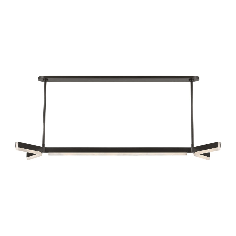 Visual Comfort Architectural KWLS70827BZALB Modern Kelly Wearstler Linea Linear Chandelier Ceiling Light in Bronze