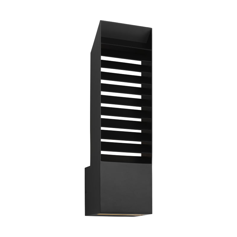 Visual Comfort Architectural KWOWS60727OB Lamel 1-lt 19" Tall LED Outdoor Wall Sconce - CCT: 2700K -  120-277V - 12W - Finish: Outdoor Black