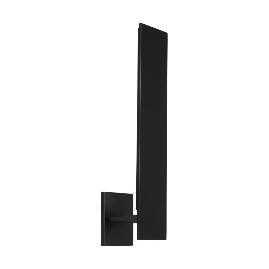 Visual Comfort Architectural KWOWS72327OB Modern Angolo 18.3" Outdoor Wall Sconce light - CCT: 2700K - Finish: Black
