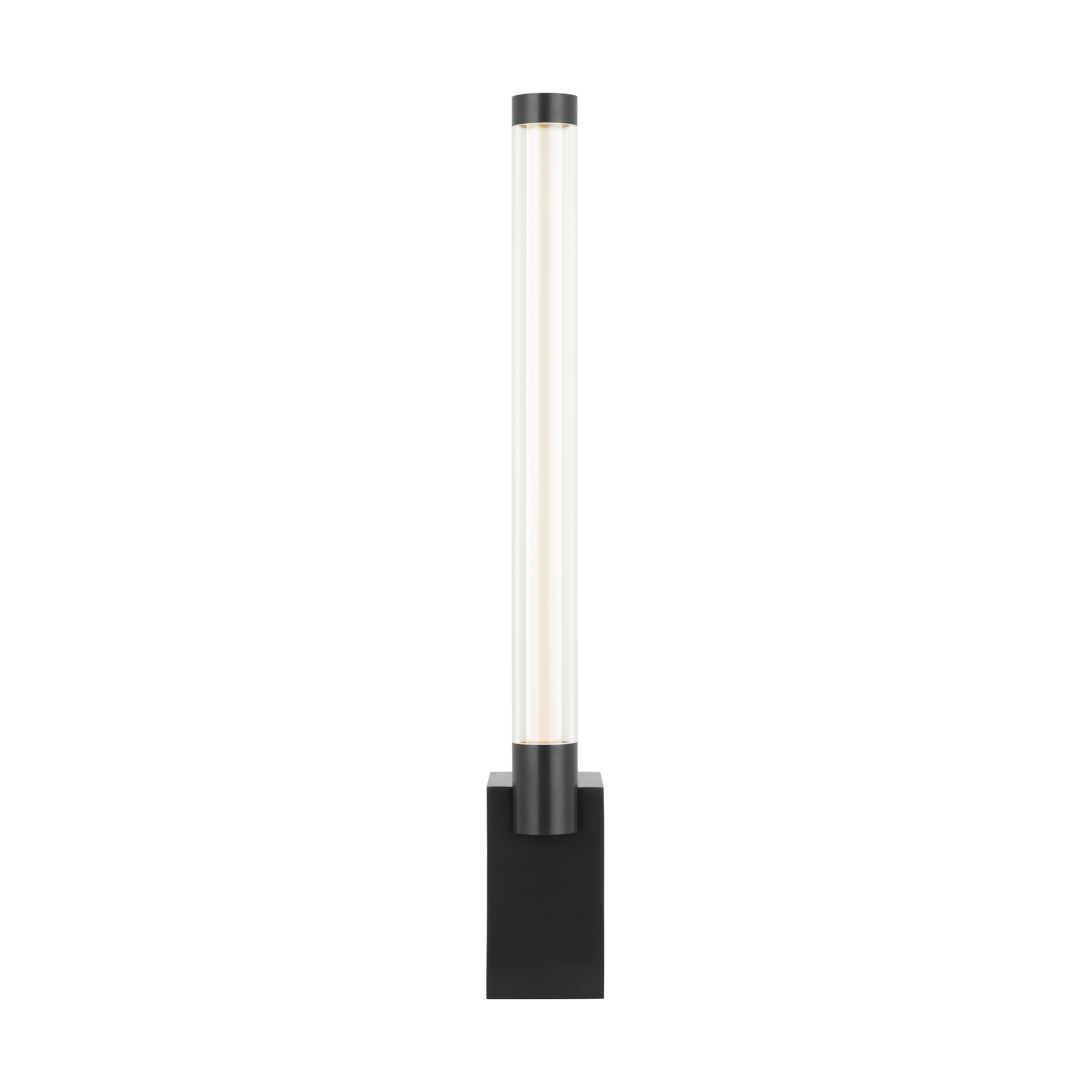 Visual Comfort Architectural KWTB61927BZ Kelly by Kelly Wearstler Phobos 15", 2.20W Bronze Rechargeable LED Table Lamp Texture-Cast Glass Shade