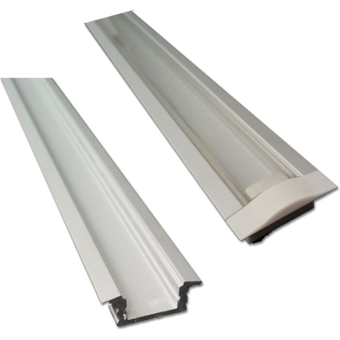 Task Lighting L-002-CL-90 90" 002 Series Recessed Aluminum Profile, Clear Lens