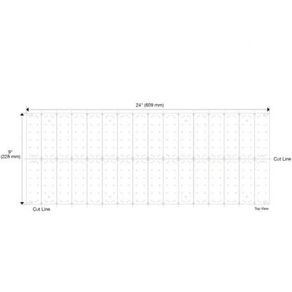 Task Lighting L-FSL-15W-40 15 Watt 9" x 24" LED Canvas Tape Light Sheet - Cool White 4000K - 1,240 Lumens - 24V