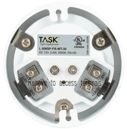 Task Lighting L-SWSP-FR-WT-30 180 Lumens/Fixture 12-volt Puck Light, Single-White, White Finish, Soft White 3000K, Direct-Wire or Barrel Connection
