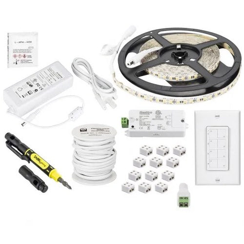 Task Lighting L-VK1Z1A-16-50 16' Vivid LED Strip Light Kit - 1 Zone - 1 Area - CCT 5000K - 2.8W / FT - 225 Lumens / FT - 12V