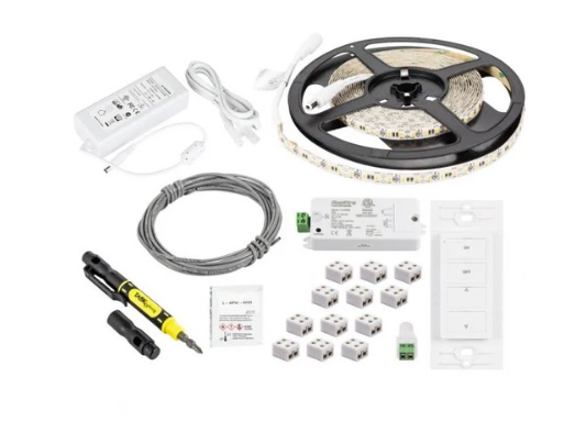 Task Lighting L-VUK1Z1A-16-50 16' Vivid UNO LED Strip Light Kit - 1 Zone - 1 Area - 5000K - 2.8W / FT - 225 Lumens / FT - 12V
