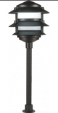 Orbit L2030B-F-BK-WW Led Three Tier Low-Voltage Pagoda Frosted Lens Light Cast Aluminum, Wattage 3w, Voltage 12V, Color Temperature 3000K, Black Finish
