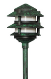 Orbit L2030B-F-VG-WW LED Three Tier Low-Voltage Pagoda Light, Wattage: 3W, Voltage: 12-25V, Color Temperature: Warm White, Verde Green Finish