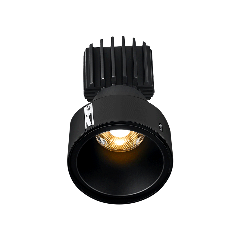 Lotus LED Lights L3F-RDF-BK-RF50-5C98 Tangra LED Fixed Round Deep Regressed Invisible Flangeless - Trim Black - Reflected With Frosted Glass - 50 Beam Angle - 5CCT Selectable