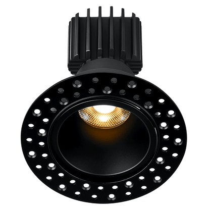 Lotus LED Lights L3F-RDI-BK-RS20-5C98 Tangra 3″ Round Adjustable Recessed Downlight – 5CCT – 20° Beam – Black Trim – Semi Frosted Glass Reflector – CRI 98