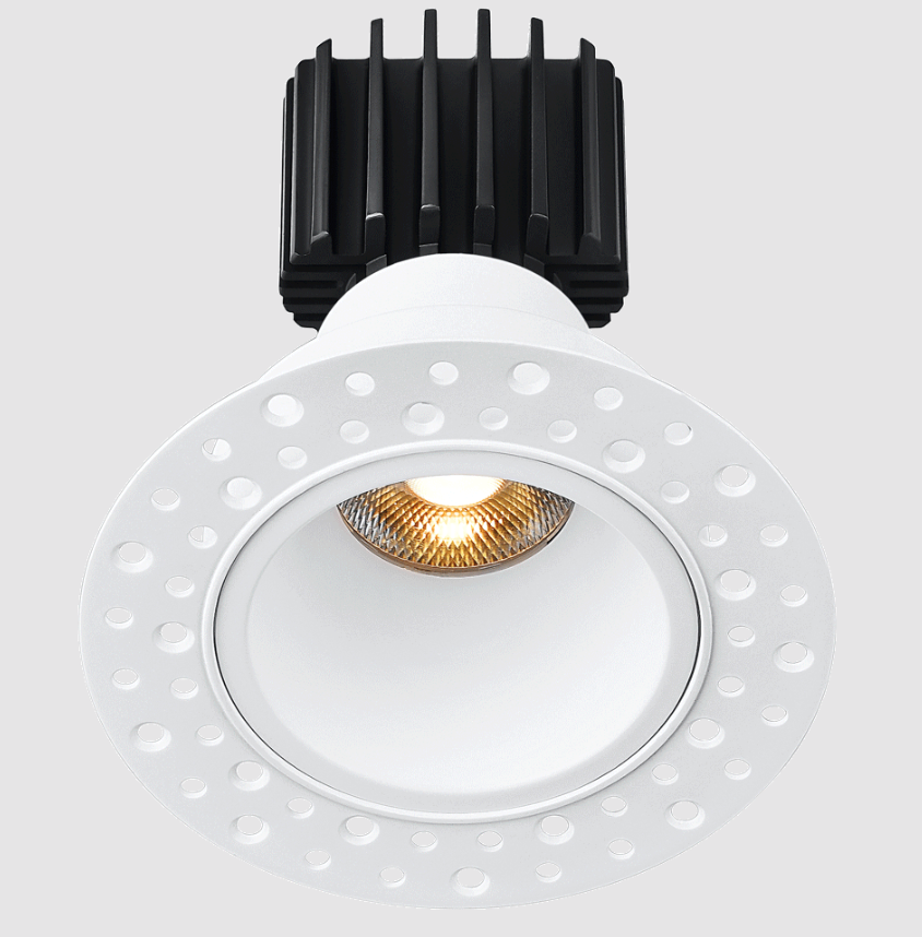 Lotus LED Lights L3F-RDI-WH-LW36-3K95 Tangra 3″ Round Adjustable Recessed Downlight – CCT 3000K – 36° Beam – White Trim – White Lens Reflector – CRI 95