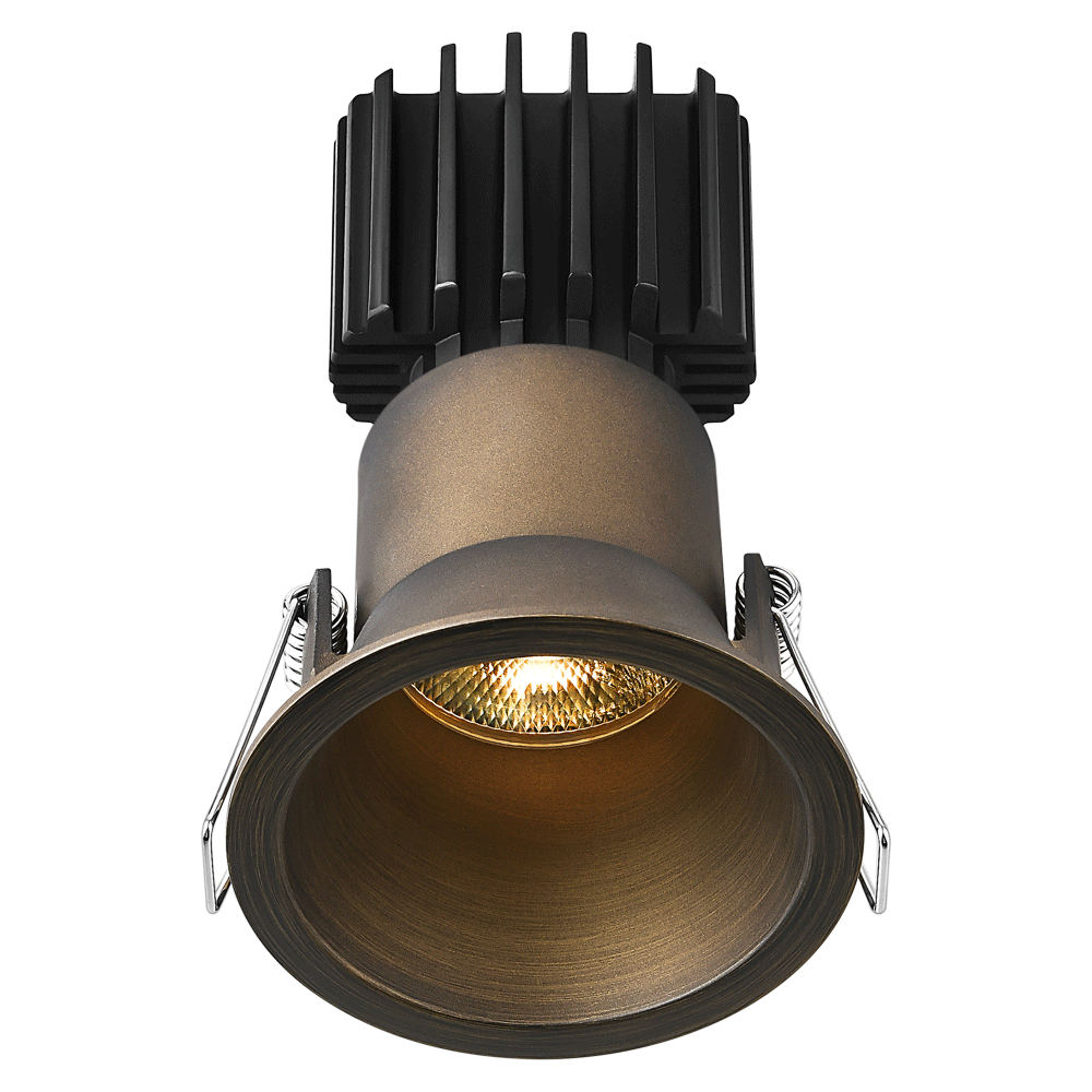 Lotus LED Lights L3F-RDT-BR-LB36-5C95 Tangra 3″ Round Flush Downlight – 5CCT – 36° Beam – Bronze Trim – Black Lens Reflector – CRI 95