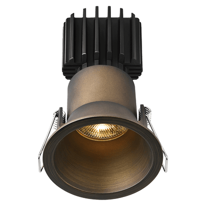 Lotus LED Lights L3F-RDT-BR-LB36-5C95 Tangra 3″ Round Flush Downlight – 5CCT – 36° Beam – Bronze Trim – Black Lens Reflector – CRI 95