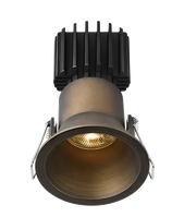 Lotus LED Lights L3F-RDT-BR Trim for Tangra 3" Fixed Round Deep Regressed Thin, Bronze Finish