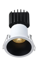 Lotus LED Lights L3F-RDT-WB Trim for Tangra 3" Fixed Round Deep Regressed Thin, White - Black Finish