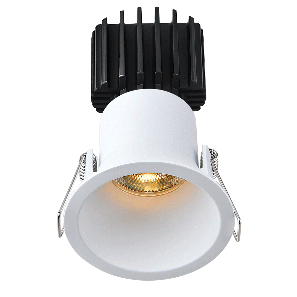 Lotus LED Lights L3F-RDT-WH-RC20-4C90 Tangra 3″ Fixed Round Deep Regressed Downlight – 4CCT – 20° Beam – White Trim – Clear Glass Reflector – CRI 90
