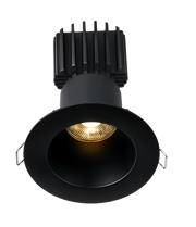 Lotus LED Lights L3F-RDW-BK Trim for Tangra 3" Fixed Round Deep Regressed Wide, Black Finish