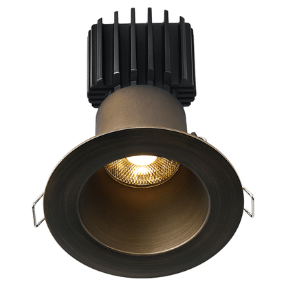 Lotus LED Lights L3F-RDW-BR-RF50-3K98 Tangra 3″ Round Flush Downlight – CCT 3000K – 50° Beam – Bronze Trim – Frosted Glass Reflector – CRI 98