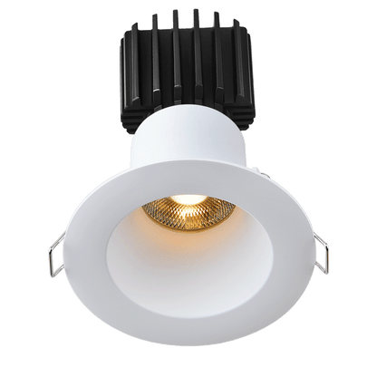 Lotus LED Lights L3F-RDW-WH-RC36-3K98 Tangra 3″ Round Flush Downlight – CCT 3000K – 36° Beam – White Trim – Clear Glass Reflector – CRI 98