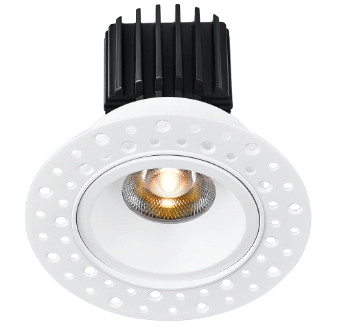 Lotus LED Lights L3F-RRI-WH-LW24-1895 Tangra 3 Inch Fixed Round Recessed Invisible White Trim Lens White 24° DTW 30K to 18K CRI95