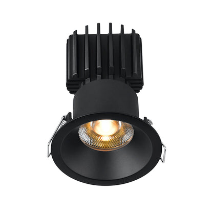 Lotus LED Lights L3F-RRT-BK-RS36-5C98 3" Tangra LED Fixed Round Recessed Thin Trim, 5CCT Selectable - Trim Color: Black - Optics: Reflector With Semi Frosted Glass - Beam Angle: 36°