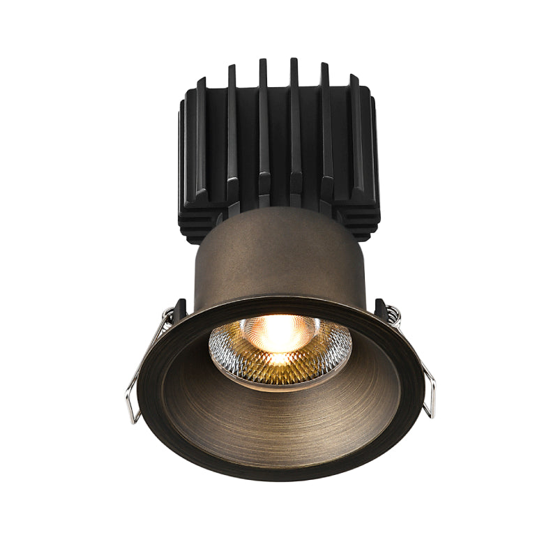 Lotus LED Lights L3F-RRT-BR-LB36-4C90 3" Tangra LED Fixed Round Recessed Thin Trim - 4CCT+Dim to Warm - Trim Color: Bronze - Optics: Lens Black - Beam Angle: 36°