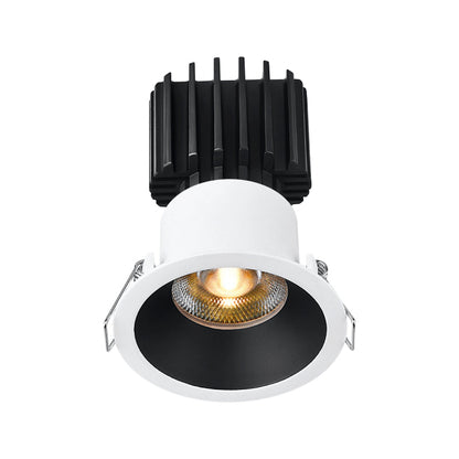 Lotus LED Lights L3F-RRT-WB-RC36-5C98 3" Tangra LED Fixed Round Recessed Thin Trim – 36° Beam – 5CCT – White/Black Trim – Clear Glass Reflector – CRI 98