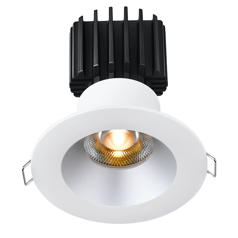 Lotus LED Lights L3F-RRW-AZ-RS20-1895 3" Tangra LED Fixed Round Recessed Wide Trim - Color Temperature: Dim To Warm(3000K-18000K) - Finish: Alzak - Reflector With Semi Frosted Glass - Beam Angle: 20°