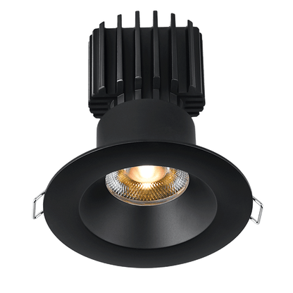 Lotus LED Lights L3F-RRW-BK-RS-36-5C95 Tangra 3" Fixed Round Recessed Wide Trim - 5CCT -  36° Beam - Black Trim W/ Reflector Semi Frosted Glass